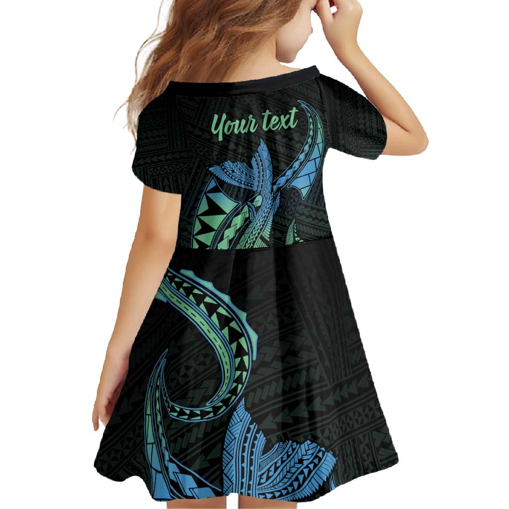 Personalised Hawaii Kure Atoll Family Matching Summer Maxi Dress and Hawaiian Shirt Holaniku Coral Reef with Polynesian Tribal LT9 - Polynesian Pride