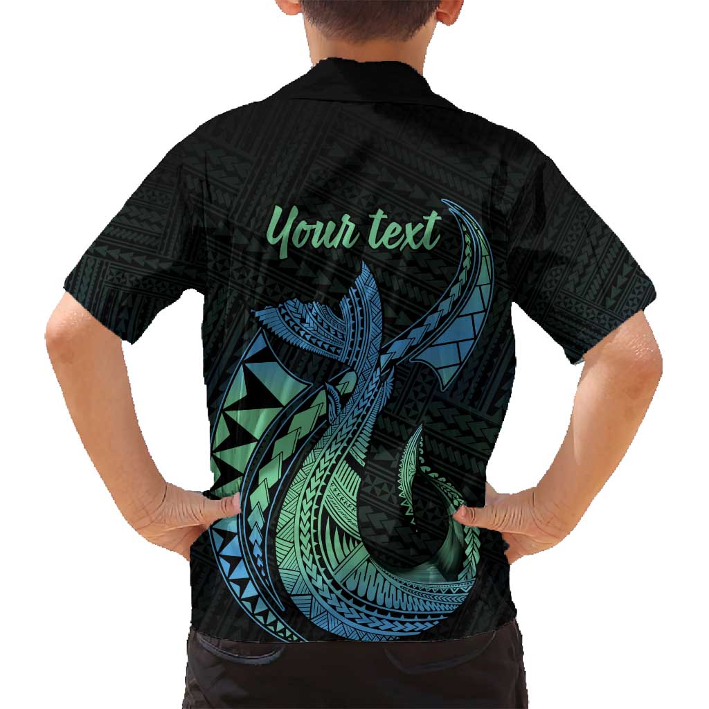 Personalised Hawaii Kure Atoll Family Matching Tank Maxi Dress and Hawaiian Shirt Holaniku Coral Reef with Polynesian Tribal LT9 - Polynesian Pride