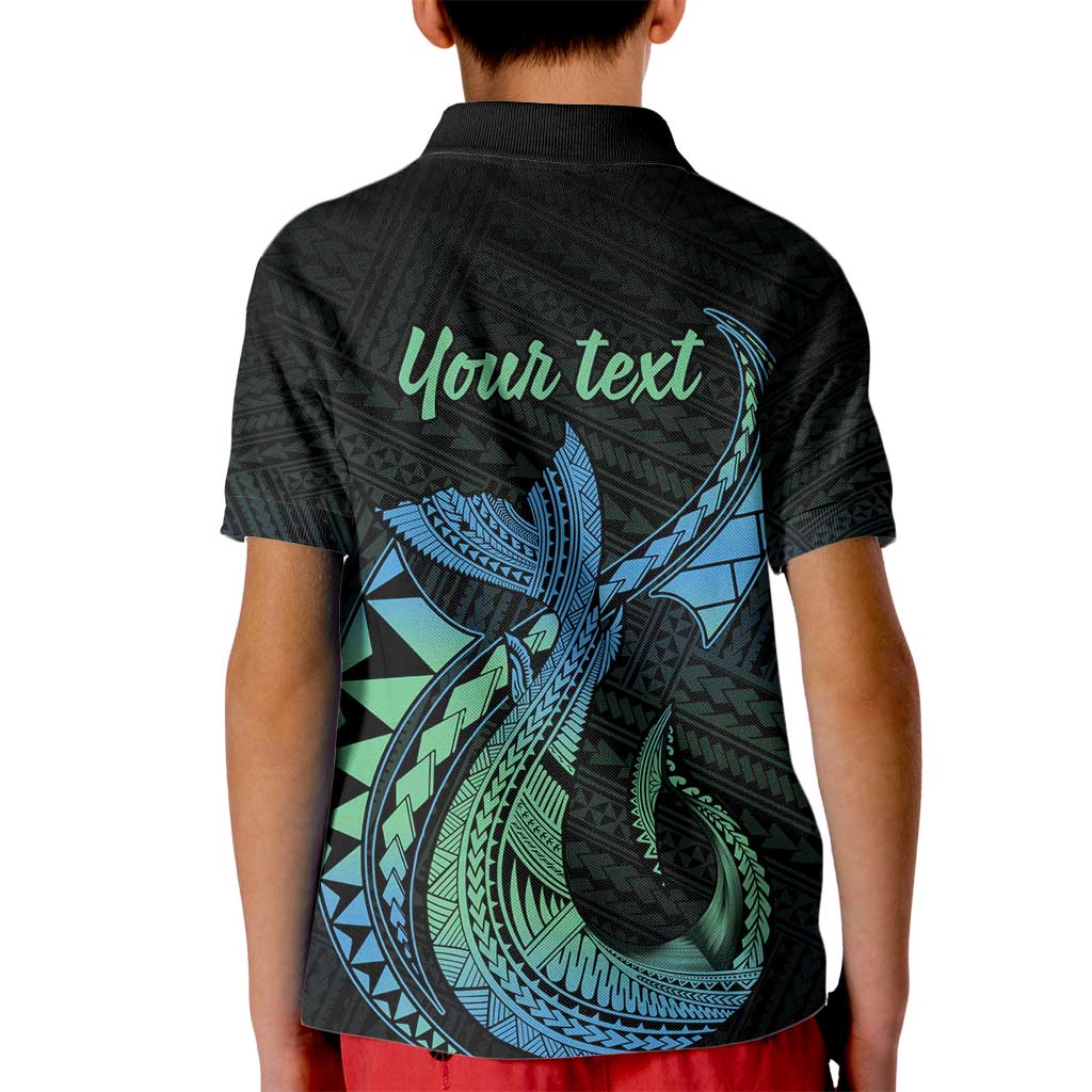 Personalised Hawaii Kure Atoll Kid Polo Shirt Holaniku Coral Reef with Polynesian Tribal LT9 - Polynesian Pride
