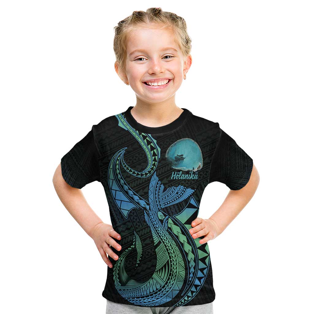 Personalised Hawaii Kure Atoll Kid T Shirt Holaniku Coral Reef with Polynesian Tribal