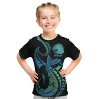 Personalised Hawaii Kure Atoll Kid T Shirt Holaniku Coral Reef with Polynesian Tribal