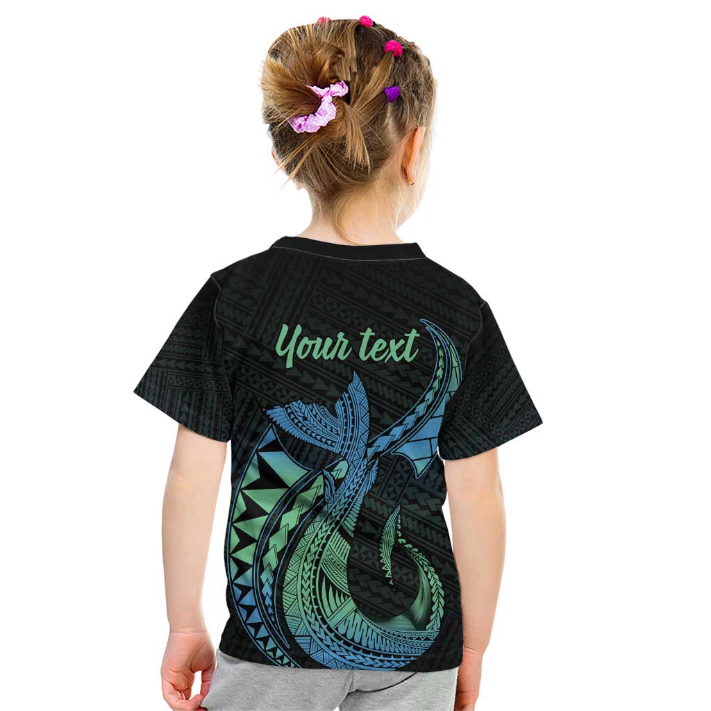 Personalised Hawaii Kure Atoll Kid T Shirt Holaniku Coral Reef with Polynesian Tribal