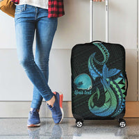 Personalised Hawaii Kure Atoll Luggage Cover Holaniku Coral Reef with Polynesian Tribal LT9 - Polynesian Pride