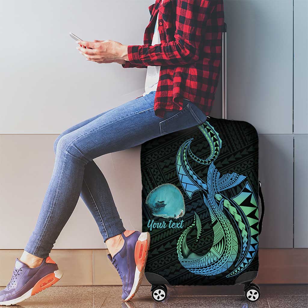 Personalised Hawaii Kure Atoll Luggage Cover Holaniku Coral Reef with Polynesian Tribal LT9 - Polynesian Pride