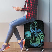 Personalised Hawaii Kure Atoll Luggage Cover Holaniku Coral Reef with Polynesian Tribal LT9 - Polynesian Pride