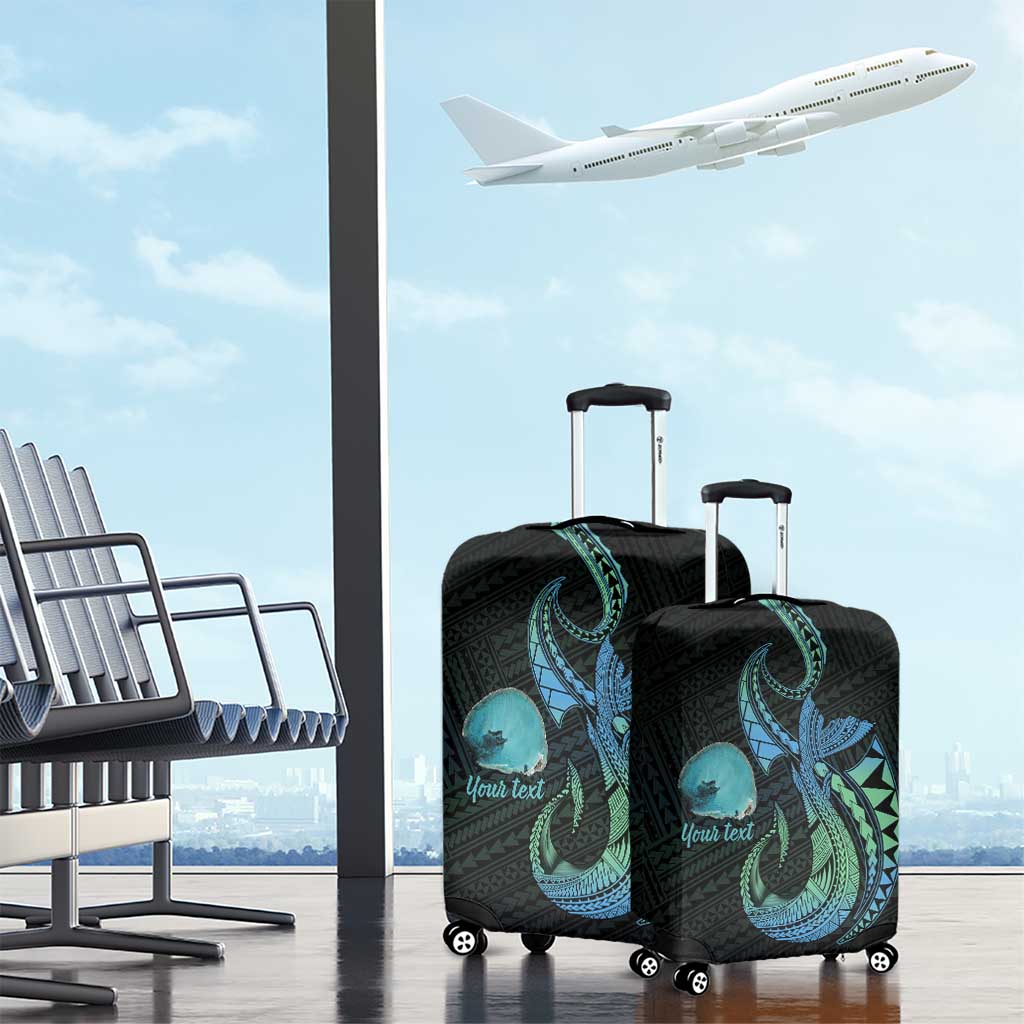 Personalised Hawaii Kure Atoll Luggage Cover Holaniku Coral Reef with Polynesian Tribal LT9 - Polynesian Pride