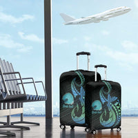 Personalised Hawaii Kure Atoll Luggage Cover Holaniku Coral Reef with Polynesian Tribal LT9 - Polynesian Pride