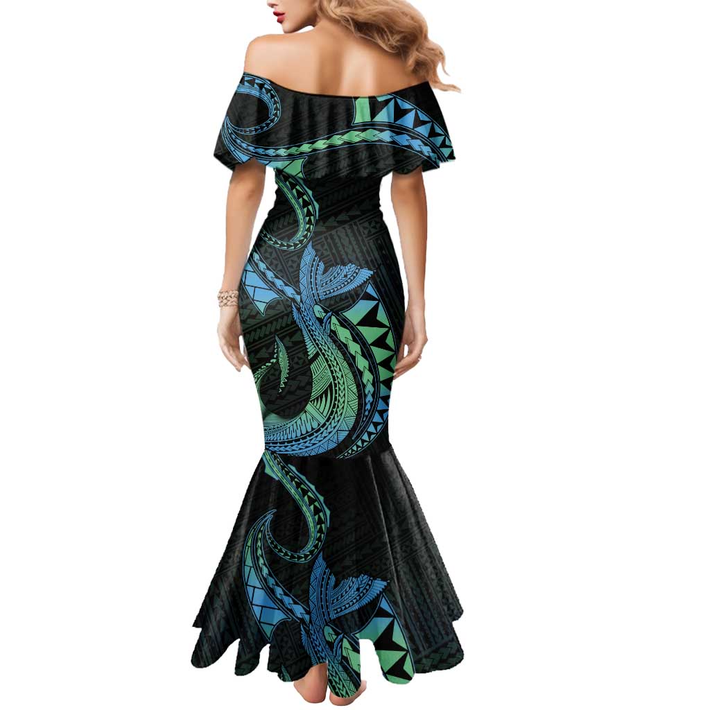 Personalised Hawaii Kure Atoll Mermaid Dress Holaniku Coral Reef with Polynesian Tribal LT9 - Polynesian Pride