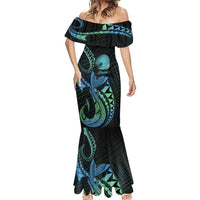 Personalised Hawaii Kure Atoll Mermaid Dress Holaniku Coral Reef with Polynesian Tribal LT9 - Polynesian Pride