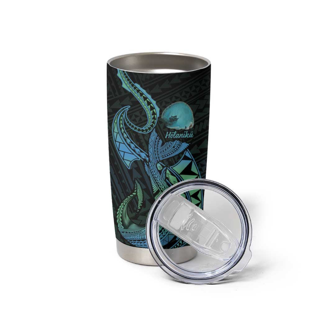 Personalised Hawaii Kure Atoll Tumbler Cup Holaniku Coral Reef with Polynesian Tribal LT9 - Polynesian Pride