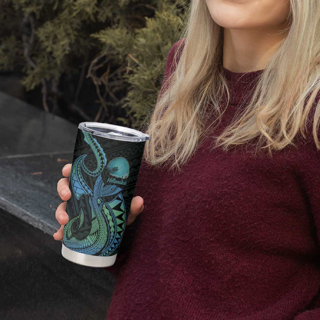 Personalised Hawaii Kure Atoll Tumbler Cup Holaniku Coral Reef with Polynesian Tribal LT9 - Polynesian Pride