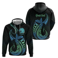 Personalised Hawaii Kure Atoll Zip Hoodie Holaniku Coral Reef with Polynesian Tribal LT9 - Polynesian Pride