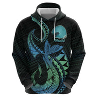 Personalised Hawaii Kure Atoll Zip Hoodie Holaniku Coral Reef with Polynesian Tribal LT9 - Polynesian Pride