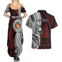 Personalised Tonga Constitution Day 1875 Couples Matching Summer Maxi Dress and Hawaiian Shirt Polynesian Tribal Tattoo LT9 - Polynesian Pride