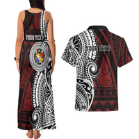 Personalised Tonga Constitution Day 1875 Couples Matching Tank Maxi Dress and Hawaiian Shirt Polynesian Tribal Tattoo LT9 - Polynesian Pride