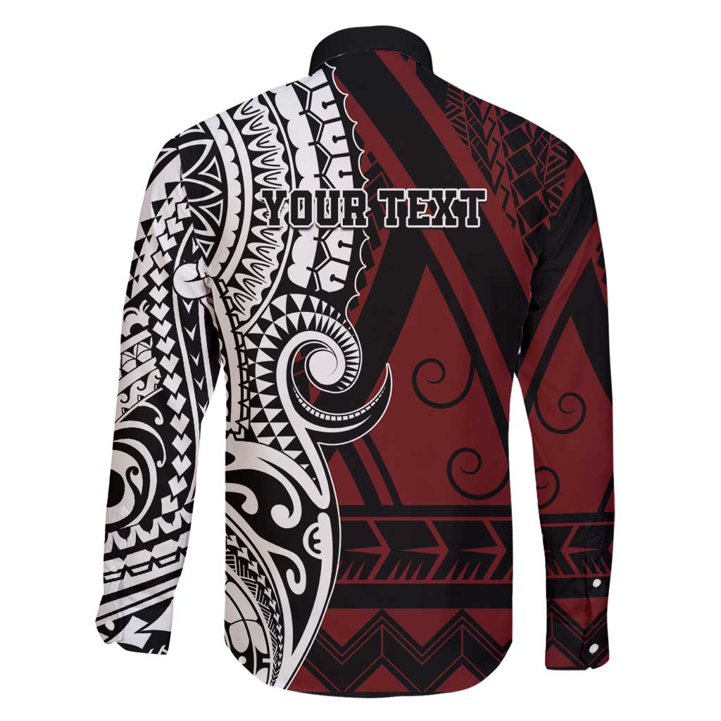 Personalised Tonga Constitution Day 1875 Family Matching Long Sleeve Bodycon Dress and Hawaiian Shirt Polynesian Tribal Tattoo LT9 - Polynesian Pride
