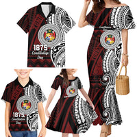 Personalised Tonga Constitution Day 1875 Family Matching Mermaid Dress and Hawaiian Shirt Polynesian Tribal Tattoo LT9 - Polynesian Pride