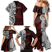 Personalised Tonga Constitution Day 1875 Family Matching Mermaid Dress and Hawaiian Shirt Polynesian Tribal Tattoo LT9 - Polynesian Pride