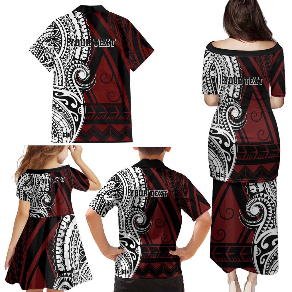 Personalised Tonga Constitution Day 1875 Family Matching Puletasi and Hawaiian Shirt Polynesian Tribal Tattoo LT9 - Polynesian Pride