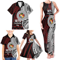 Personalised Tonga Constitution Day 1875 Family Matching Tank Maxi Dress and Hawaiian Shirt Polynesian Tribal Tattoo LT9 - Polynesian Pride