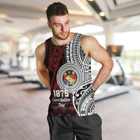 Personalised Tonga Constitution Day 1875 Men Tank Top Polynesian Tribal Tattoo LT9 Red - Polynesian Pride