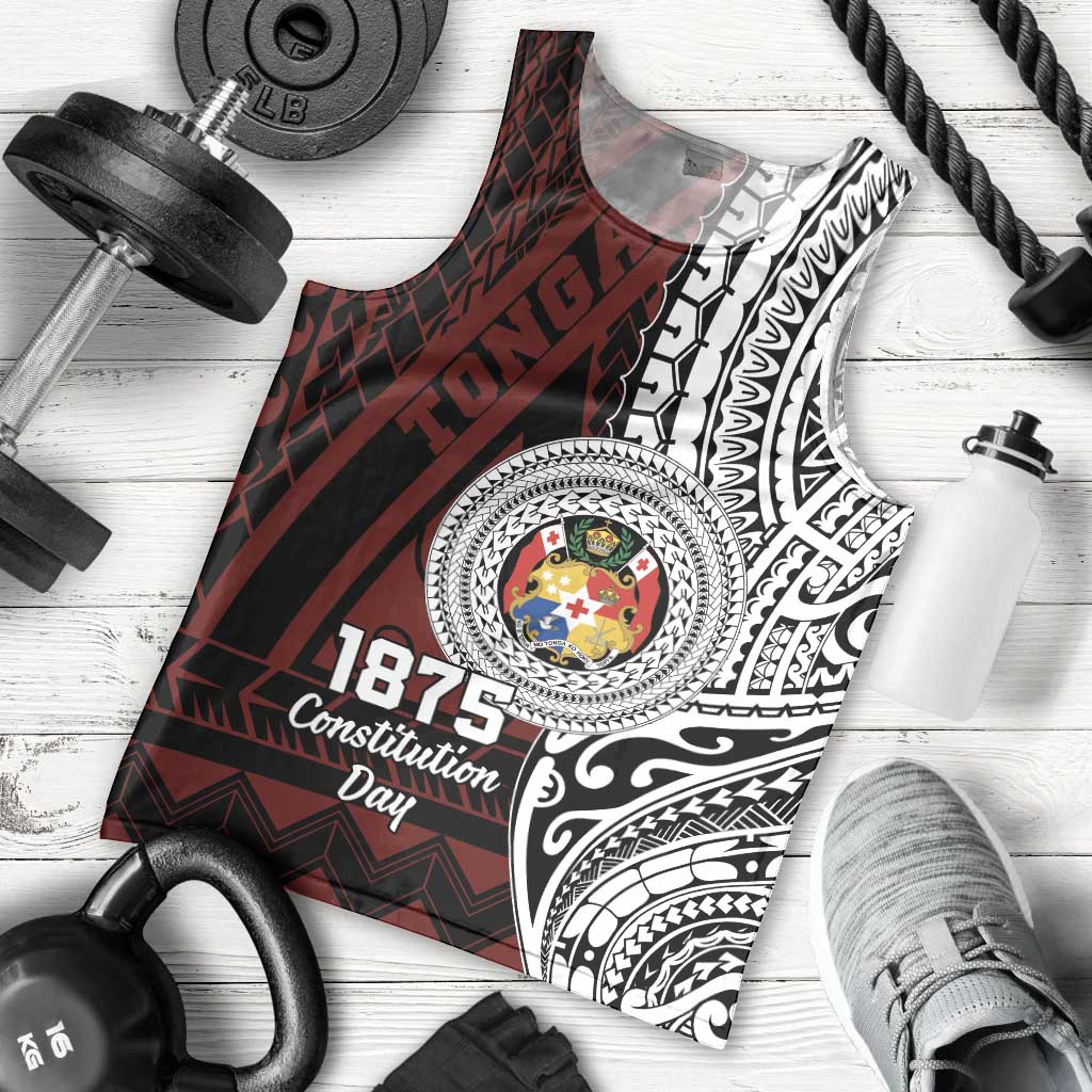 Personalised Tonga Constitution Day 1875 Men Tank Top Polynesian Tribal Tattoo LT9 - Polynesian Pride