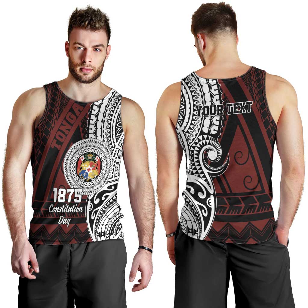 Personalised Tonga Constitution Day 1875 Men Tank Top Polynesian Tribal Tattoo LT9 - Polynesian Pride