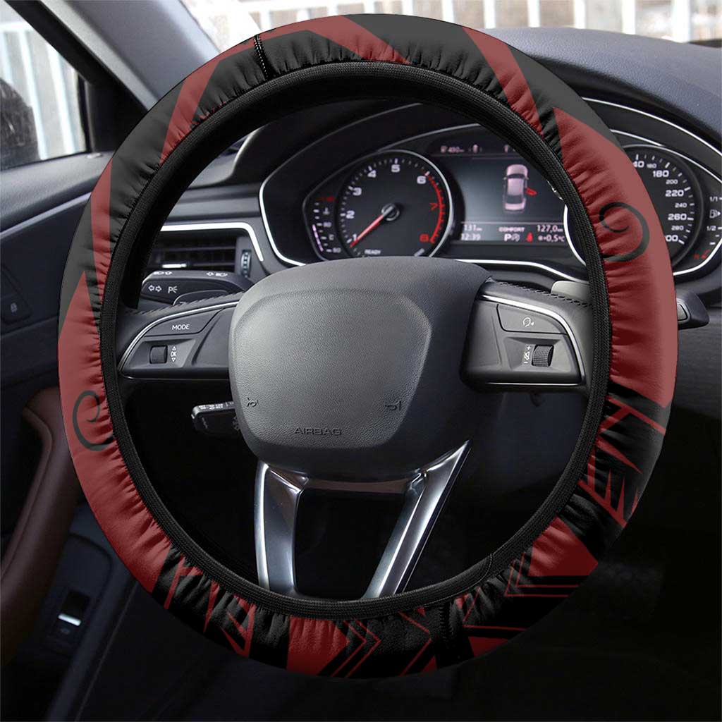 Tonga Constitution Day 1875 Steering Wheel Cover Polynesian Tribal Tattoo LT9 - Polynesian Pride
