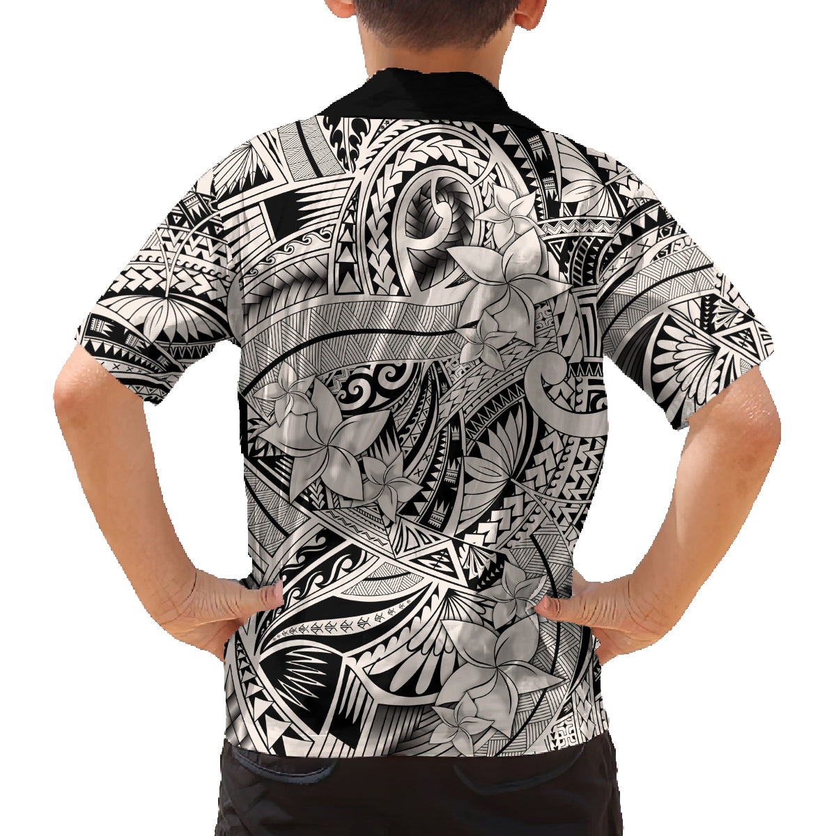 Polynesia Family Matching Tank Maxi Dress and Hawaiian Shirt Tribal Polynesian Spirit With Beige Pacific Flowers LT9 - Polynesian Pride