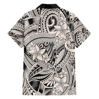 Polynesia Family Matching Tank Maxi Dress and Hawaiian Shirt Tribal Polynesian Spirit With Beige Pacific Flowers LT9 - Polynesian Pride