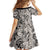 Polynesia Kid Short Sleeve Dress Tribal Polynesian Spirit With Beige Pacific Flowers LT9 - Polynesian Pride