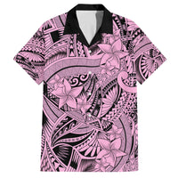Polynesia Family Matching Long Sleeve Bodycon Dress and Hawaiian Shirt Tribal Polynesian Spirit With Pink Pacific Flowers LT9 Dad's Shirt - Short Sleeve Pink - Polynesian Pride