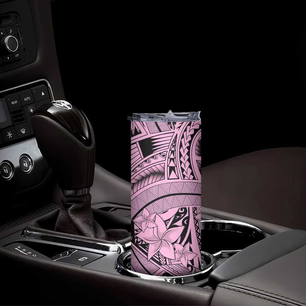 Pink Pacific Flowers Tribal Polynesian Spirit Skinny Tumbler LT9 - Polynesian Pride
