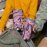 Pink Pacific Flowers Tribal Polynesian Spirit Tumbler Cup