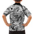 Polynesia Kid Hawaiian Shirt Tribal Polynesian Spirit With White Pacific Flowers LT9 - Polynesian Pride