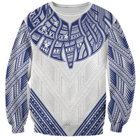 White Samoa Tribal Chest Tattoo Sweatshirt LT9 Unisex White - Polynesian Pride