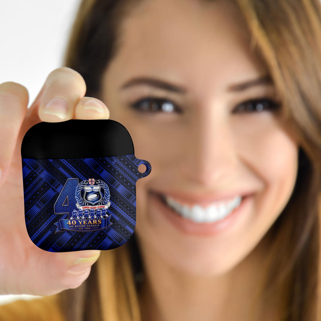 Toa Samoa 40th Anniversary AirPods Case Royal Blue Tribal LT9 - Polynesian Pride