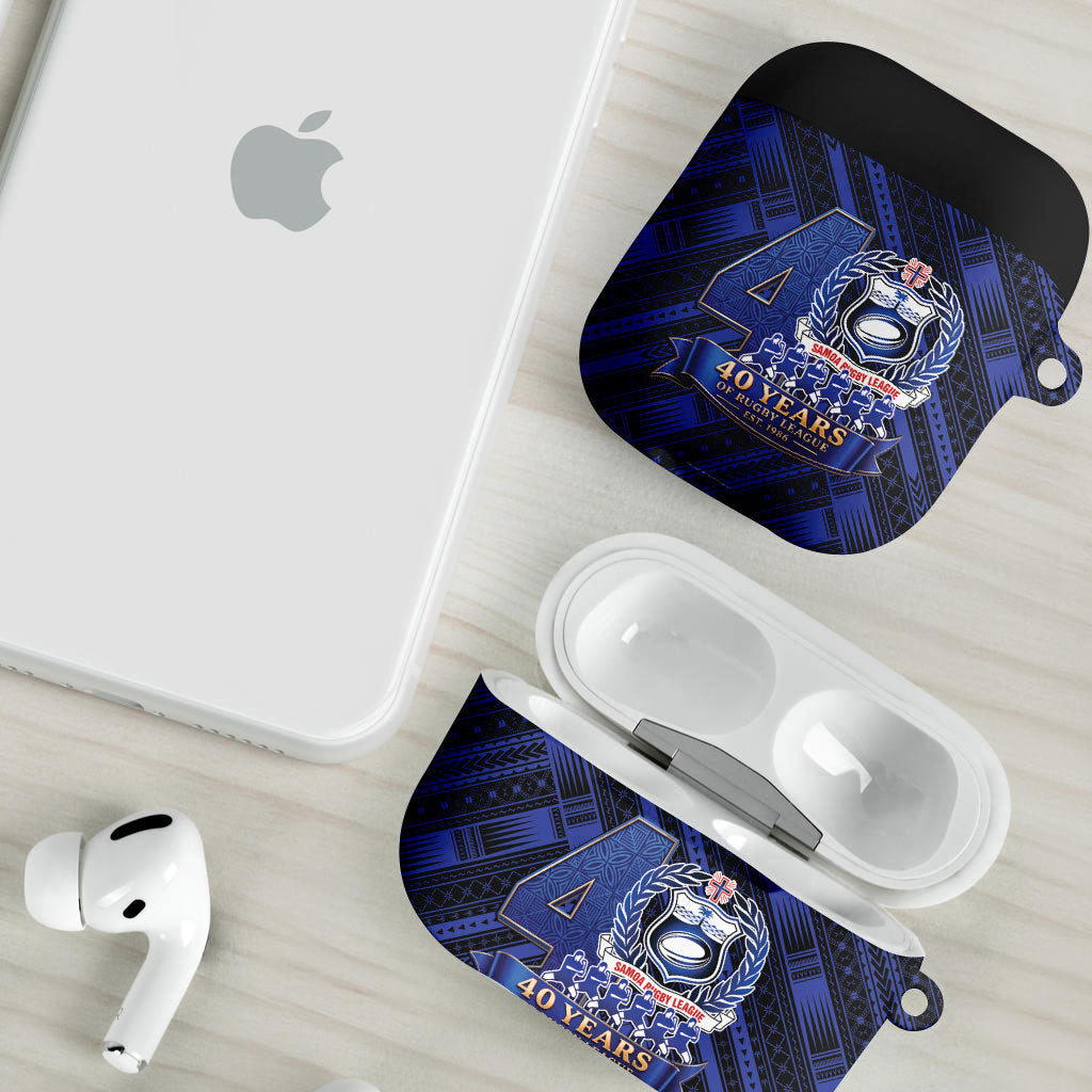 Toa Samoa 40th Anniversary AirPods Case Royal Blue Tribal LT9 - Polynesian Pride