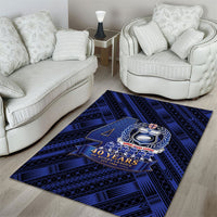Toa Samoa 40th Anniversary Area Rug Royal Blue Tribal LT9 - Polynesian Pride