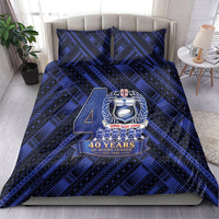 Toa Samoa 40th Anniversary Bedding Set Royal Blue Tribal LT9 - Polynesian Pride