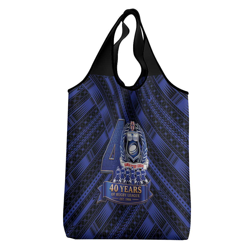 Toa Samoa 40th Anniversary Grocery Bag Royal Blue Tribal LT9 - Polynesian Pride