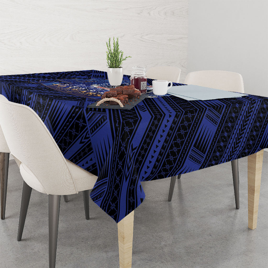 Toa Samoa 40th Anniversary Tablecloth Royal Blue Tribal LT9 - Polynesian Pride