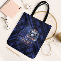 Toa Samoa 40th Anniversary Tote Bag Royal Blue Tribal LT9 Black Strap One Size Blue - Polynesian Pride