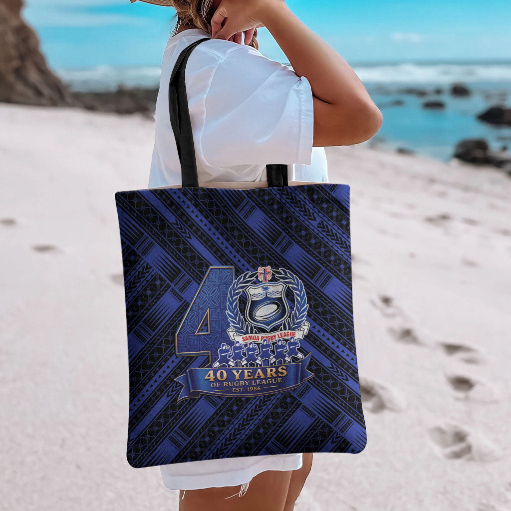 Toa Samoa 40th Anniversary Tote Bag Royal Blue Tribal LT9 - Polynesian Pride