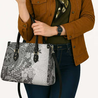Polynesia Leather Bag Hibiscus Hawaiian Tribal Tattoo Retro Gray LT9 - Polynesian Pride