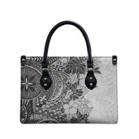 Polynesia Leather Bag Hibiscus Hawaiian Tribal Tattoo Retro Gray LT9 - Polynesian Pride