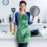 Polynesia Apron Hibiscus Hawaiian Tribal Tattoo Retro Green - Polynesian Pride