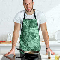Polynesia Apron Hibiscus Hawaiian Tribal Tattoo Retro Green - Polynesian Pride