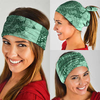 Polynesia Neck Gaiter Hibiscus Hawaiian Tribal Tattoo Retro Green - Polynesian Pride