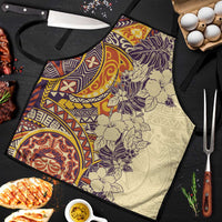 Polynesia Apron Hibiscus Hawaiian Tribal Tattoo Retro Tan - Polynesian Pride